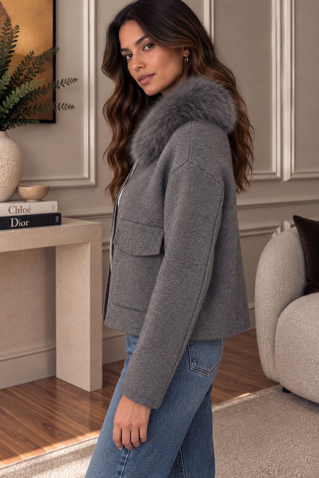 VIVIENNE LUXE JACKET - GREY Coats & Blazers Flane Mood 