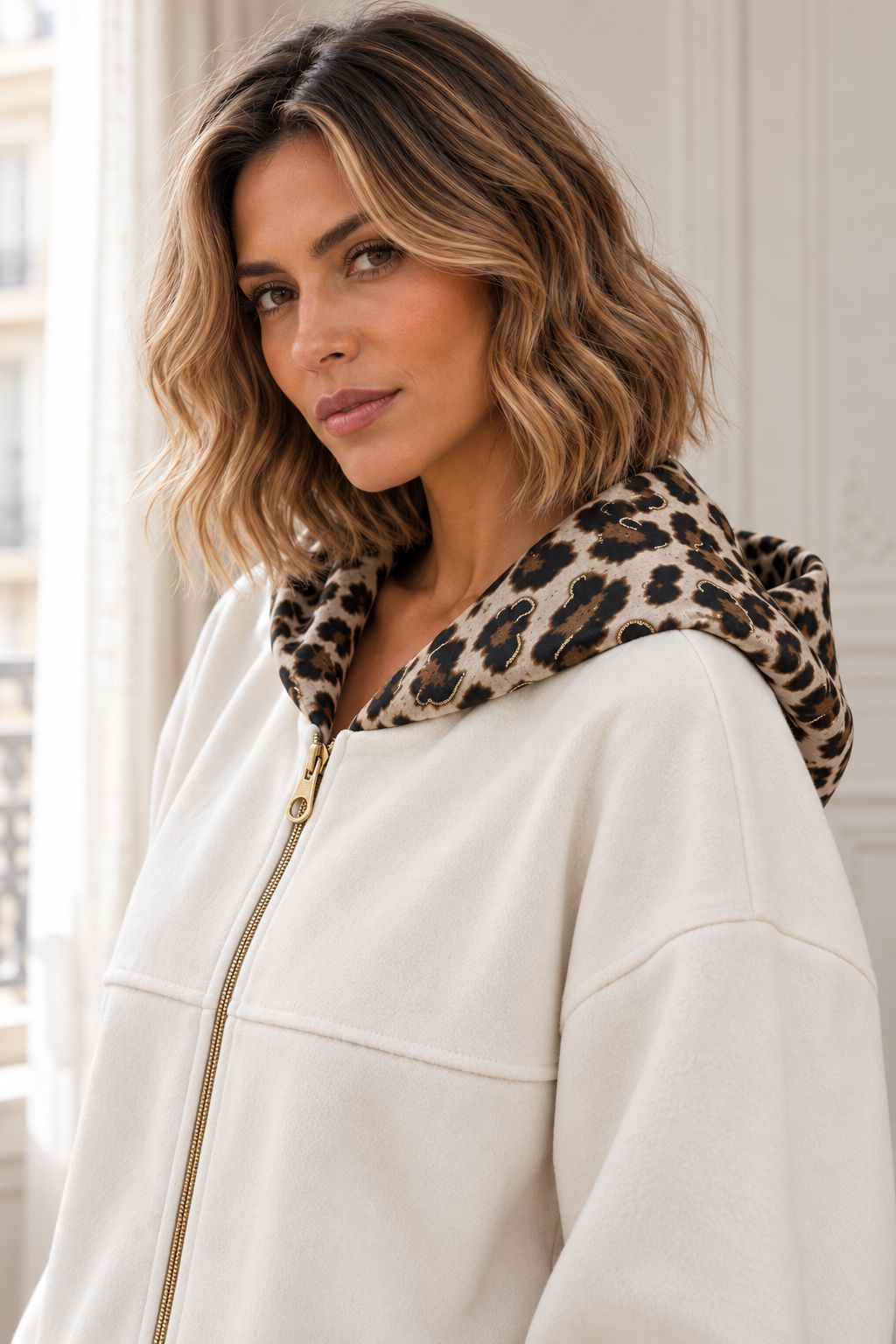 THE AURELIA LEOPARD BOMBER Coats & Blazers Oreline 